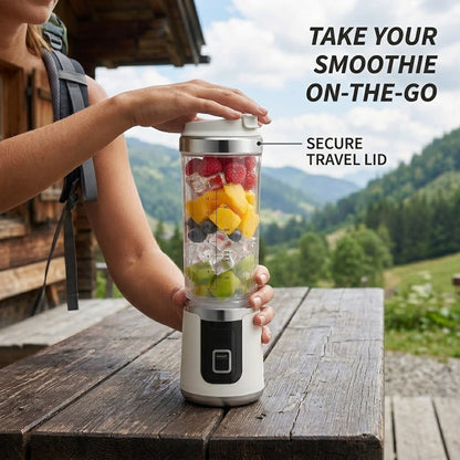 USB Rechargeable Portable Juicer – Stainless Steel Blades for Home, Office & Travel