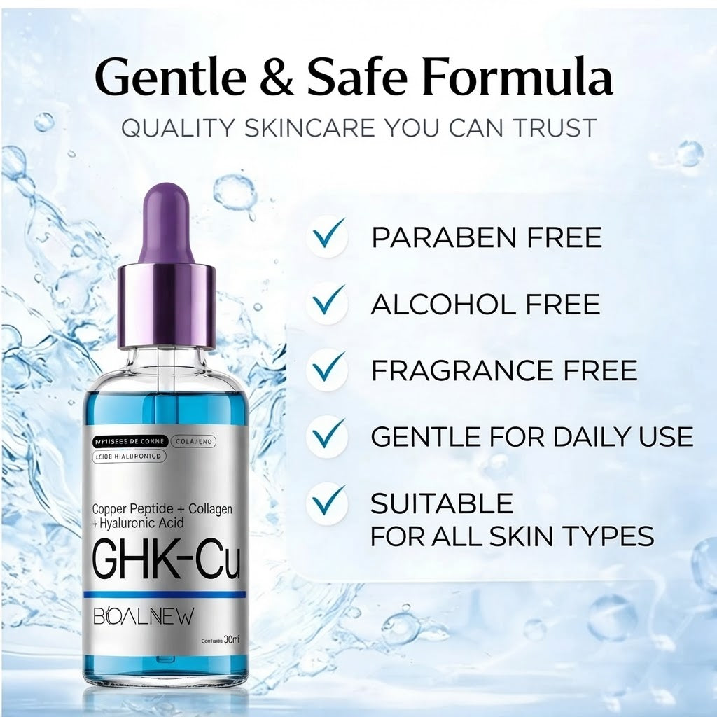 GHK-Cu Copper Peptide Serum – Anti-Aging, Hydrating, Firming & Brightening Facial Care