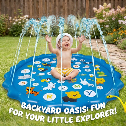 Toddler Splash Pad Sprinkler – Outdoor Water Play Mat for Babies and Kids