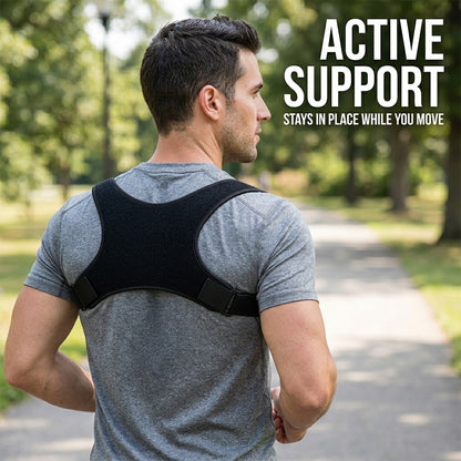 Adjustable Posture Corrector Brace – Back & Shoulder Support for Standing, Sitting & Fitness