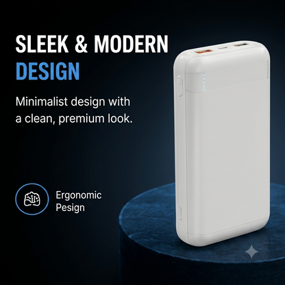20000mAh PD 22.5W Fast Charging Power Bank – Dual USB Portable Charger with LED Light