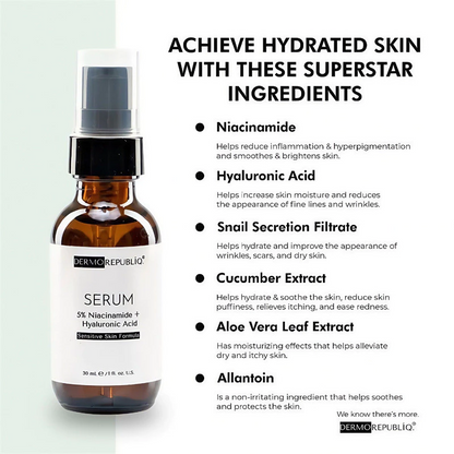 BARUBT Niacinamide Hyaluronic Acid Essence – Hydrating & Radiance-Boosting Facial Serum for Dry Skin