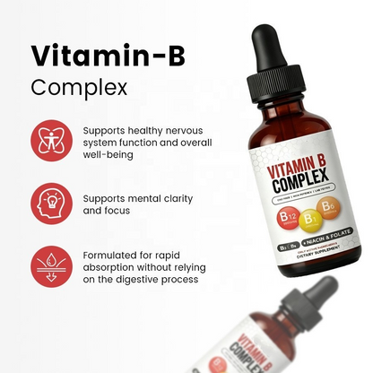 Vitamin B Complex Liquid Drops – B12, Folate & Daily Energy Support