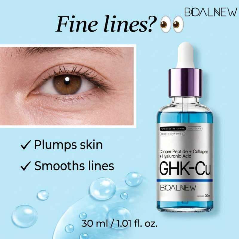 GHK-Cu Copper Peptide Serum – Anti-Aging, Hydrating, Firming & Brightening Facial Care