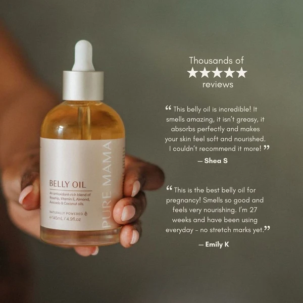 Pregnancy & Postpartum Belly Oil – Nourishing Stretch Mark Care