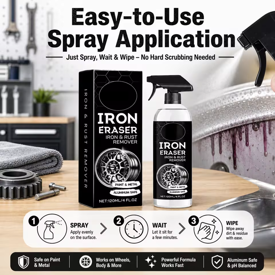 Glossy Surface Renovation Cleaning Agent – Rust, Stain Removal & Polishing Care for Cars