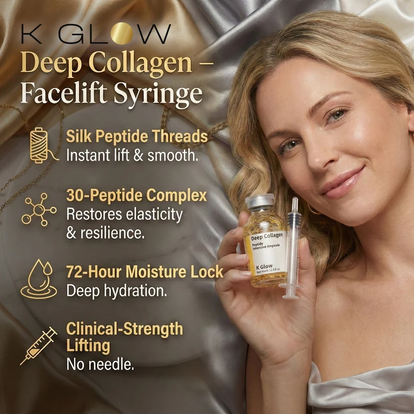 Collagen Silk Peptide Firming Face Serum – Anti-Wrinkle Facial Essence