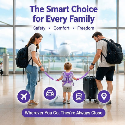 Child Safety Walking Bracelet – Anti-Lost Wrist Link for Travel