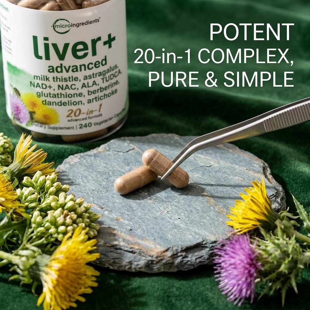 Liver Advanced+ Veggie Capsules – 20-in-1 Herbal & Antioxidant Wellness Complex