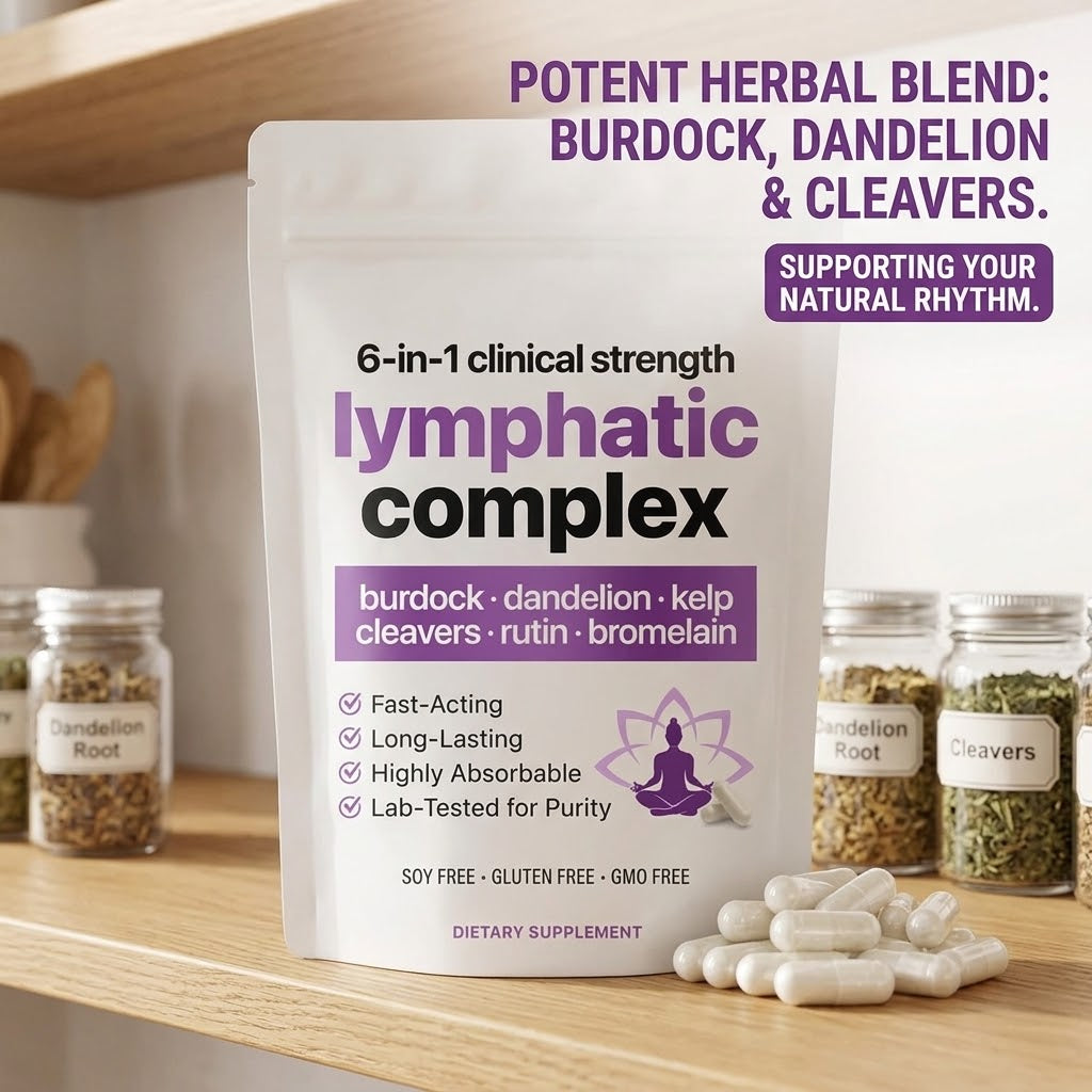 Lymphatic Support Capsules – Burdock, Dandelion, Cleavers & Rutin