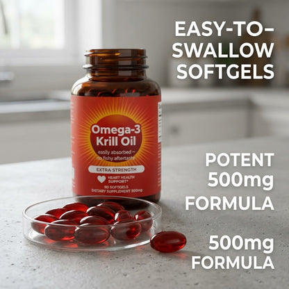 Pure Krill Oil – Astaxanthin, EPA & DHA Omega-3 Phospholipid Formula
