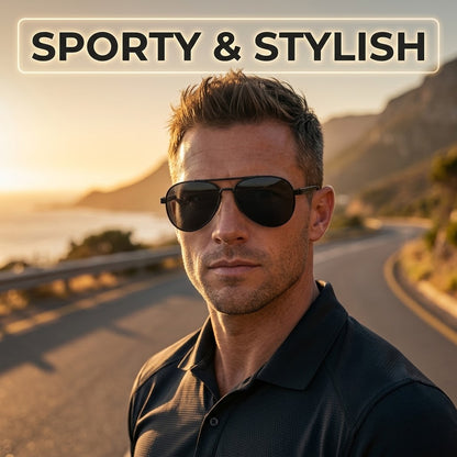 Men’s Classic Sports Sunglasses – UV-Resistant Eyewear for Driving, Cycling &amp; Outdoor Activities