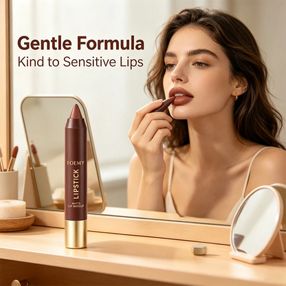 Chocolate Matte Velvet Waterproof Long-Lasting Lipstick Crayon