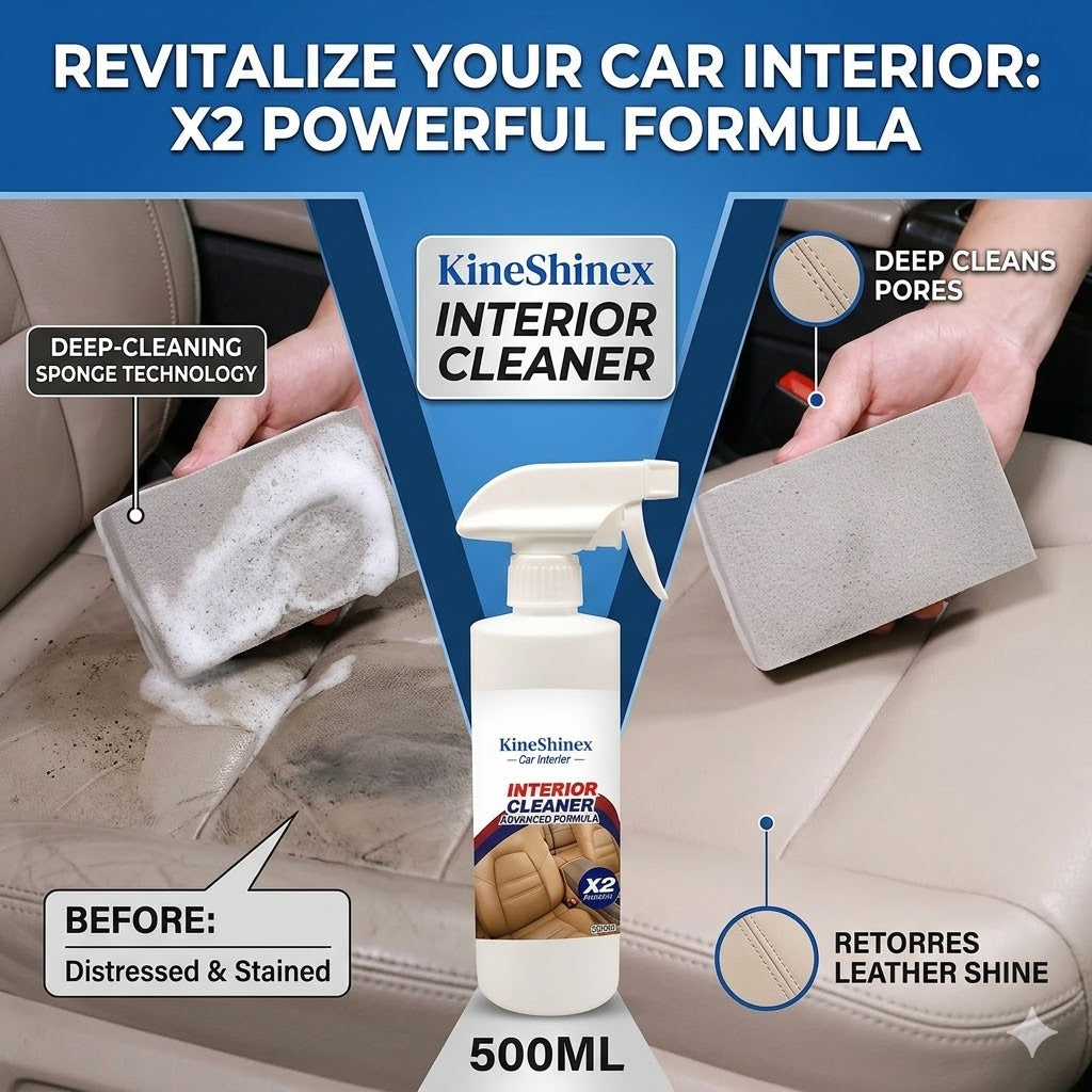 All-in-One Car Interior Cleaner & Polish – Waterless Cleaning & Leather Care Solution
