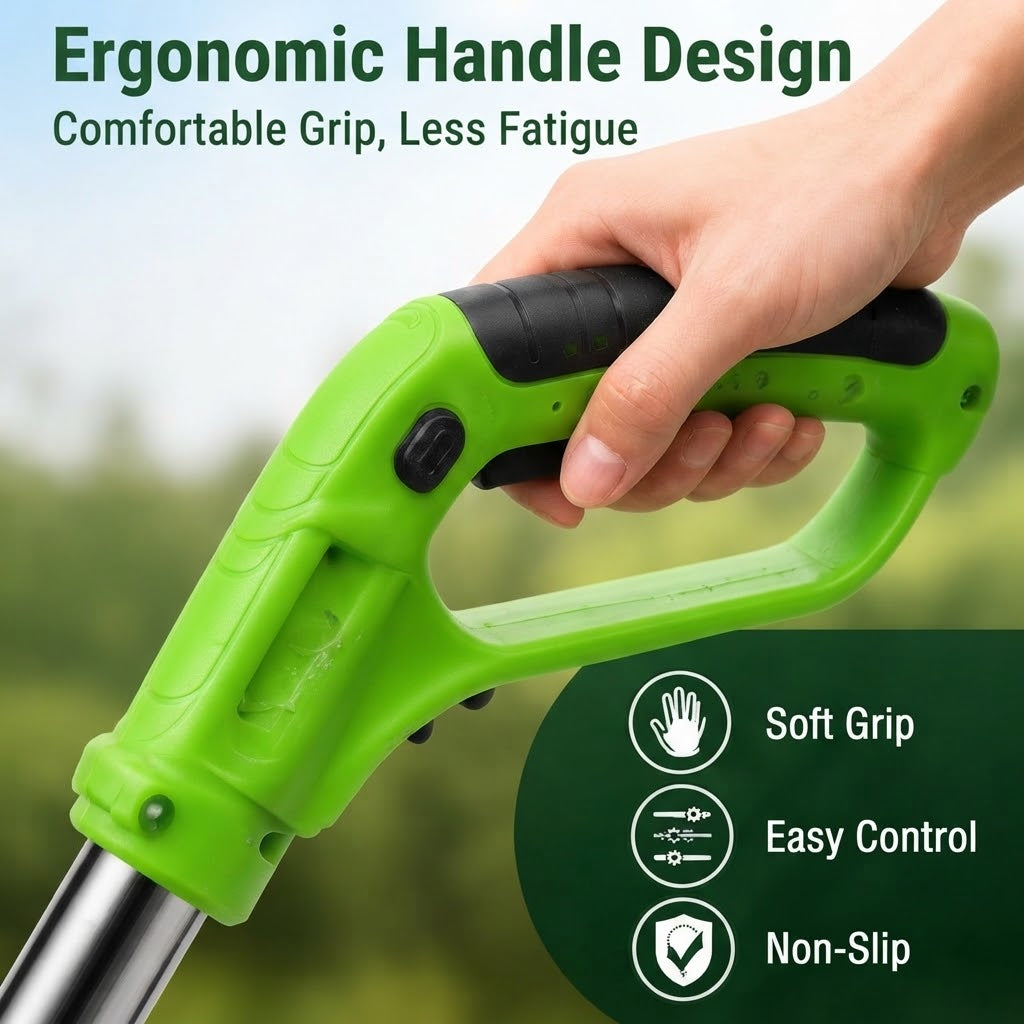 21V Cordless Lawn Mower – Portable Lithium Battery Garden Trimmer