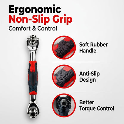 360-Degree Universal Ratchet Wrench – 1/2-Inch Drive