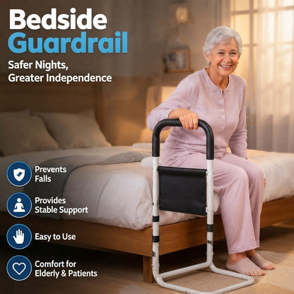 Bedside Guardrail – Adjustable Bed Safety Rail with Secure Support