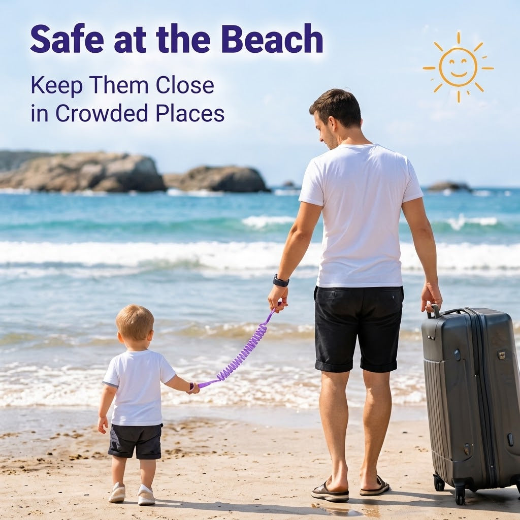 Child Safety Walking Bracelet – Anti-Lost Wrist Link for Travel