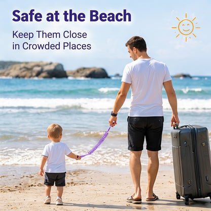 Child Safety Walking Bracelet – Anti-Lost Wrist Link for Travel