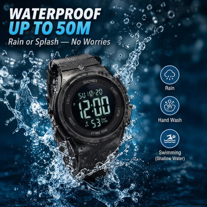 Men’s Digital Sports Watch – Waterproof Watch with Luminous Dial & Alarm