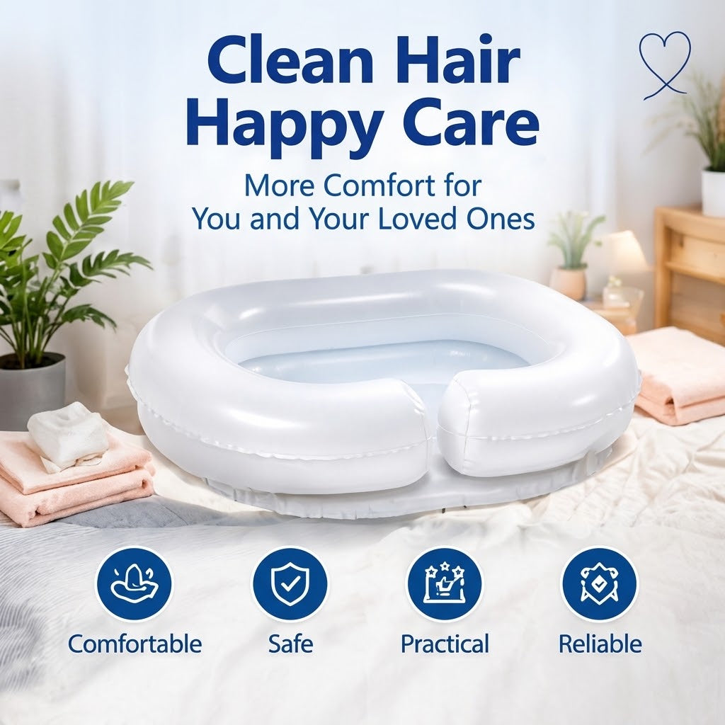 Inflatable Hair Washing Basin – Portable Shampoo Basin for Bed
