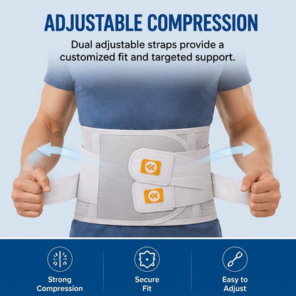Lumbar Support Belt Adjustable Back Support for Everyday Comfort