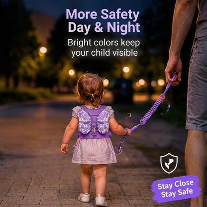 Child Safety Walking Bracelet – Anti-Lost Wrist Link for Travel