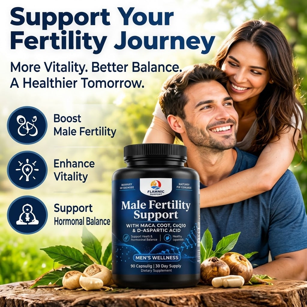Men’s Fertility Support Supplement with Maca Root, CoQ10 & D-Aspartic Acid