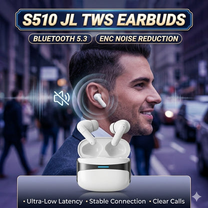 S510 JL TWS Earbuds – Bluetooth 5.3 Wireless Earphones with ENC Noise Reduction