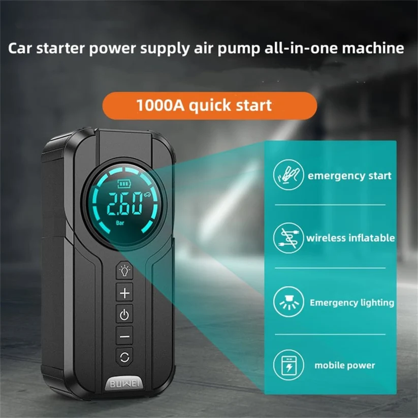12V Car Jump Starter – Emergency Power Bank & Phone Charger