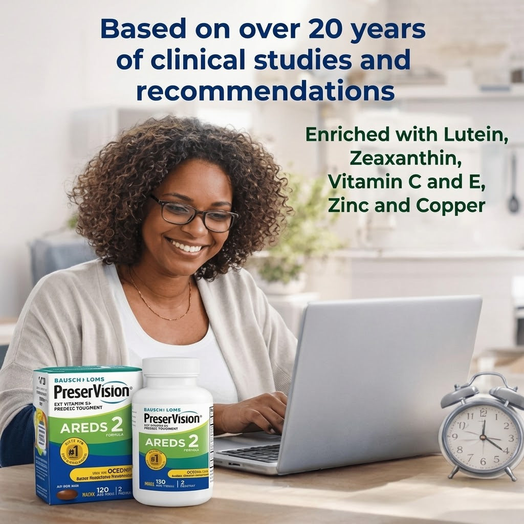 Eye Health Support Softgels with Lutein, Zeaxanthin & Essential Vitamins