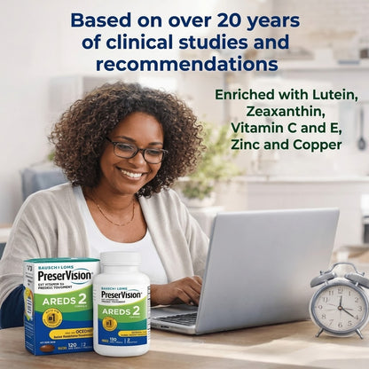 Eye Health Support Softgels with Lutein, Zeaxanthin & Essential Vitamins