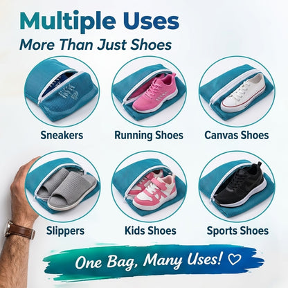 Reusable Shoe Washing Bag – Protective Mesh Laundry Bag with Zipper