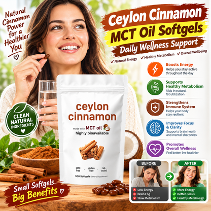 Ceylon Cinnamon MCT Oil Softgels – Daily Wellness Support