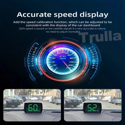 Car Digital HUD Speedometer – 3-Inch OLED GPS Speed Meter with USB Connection