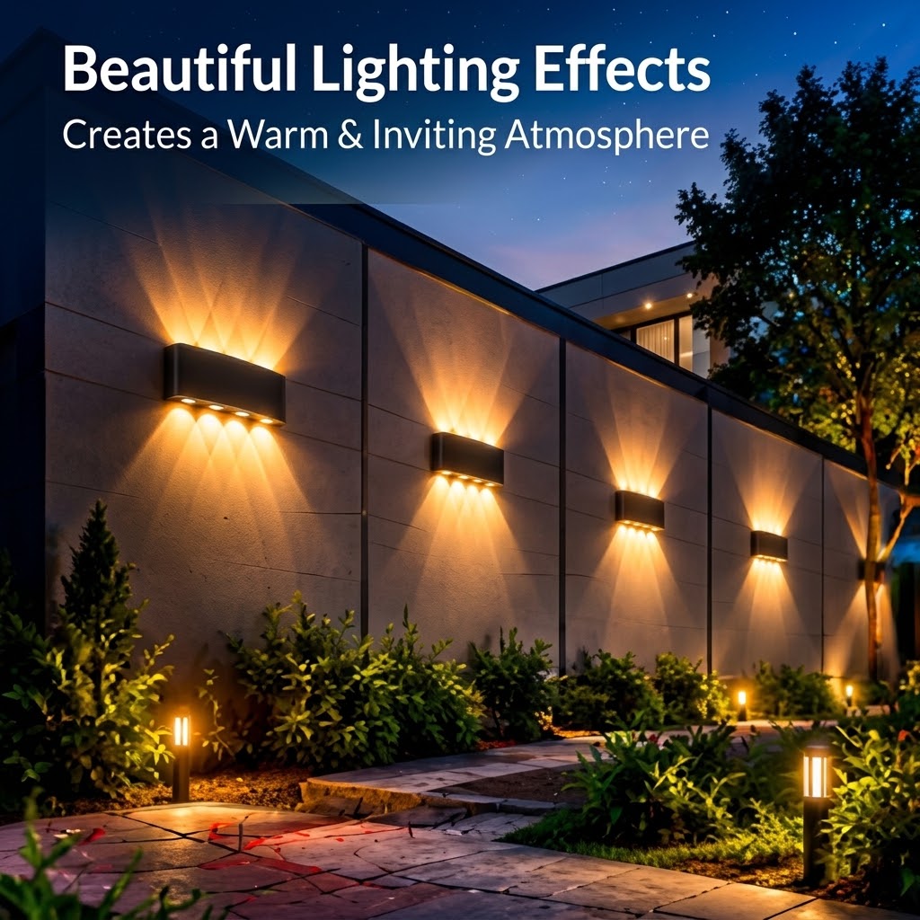 Modern Outdoor LED Wall Light – 8W Waterproof IP65 Aluminum Exterior Lighting