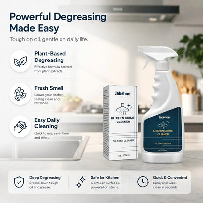 Kitchen Heavy Oil Stain Cleaner Kit – Lemon-Scented Multipurpose Household Degreasing Spray