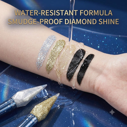 Liquid Glitter Eyeshadow & Eyeliner Kit Diamond-Shine Eye Makeup