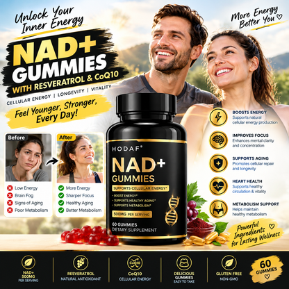 NAD+Gummies with Resveratrol – Daily Wellness and Cellular Energy Support