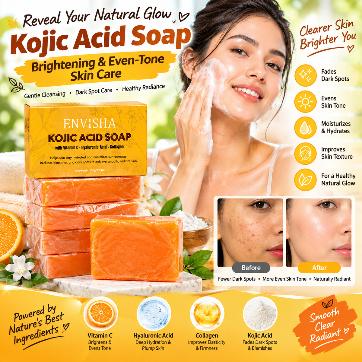 Kojic Acid Soap – Brightening & Even-Tone Skin Care