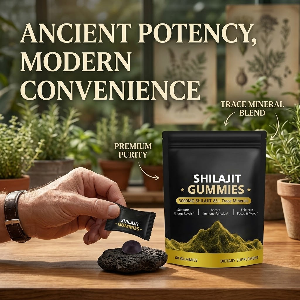 Gold Shilajit Gummies – Fulvic Acid & Mineral Wellness Supplement