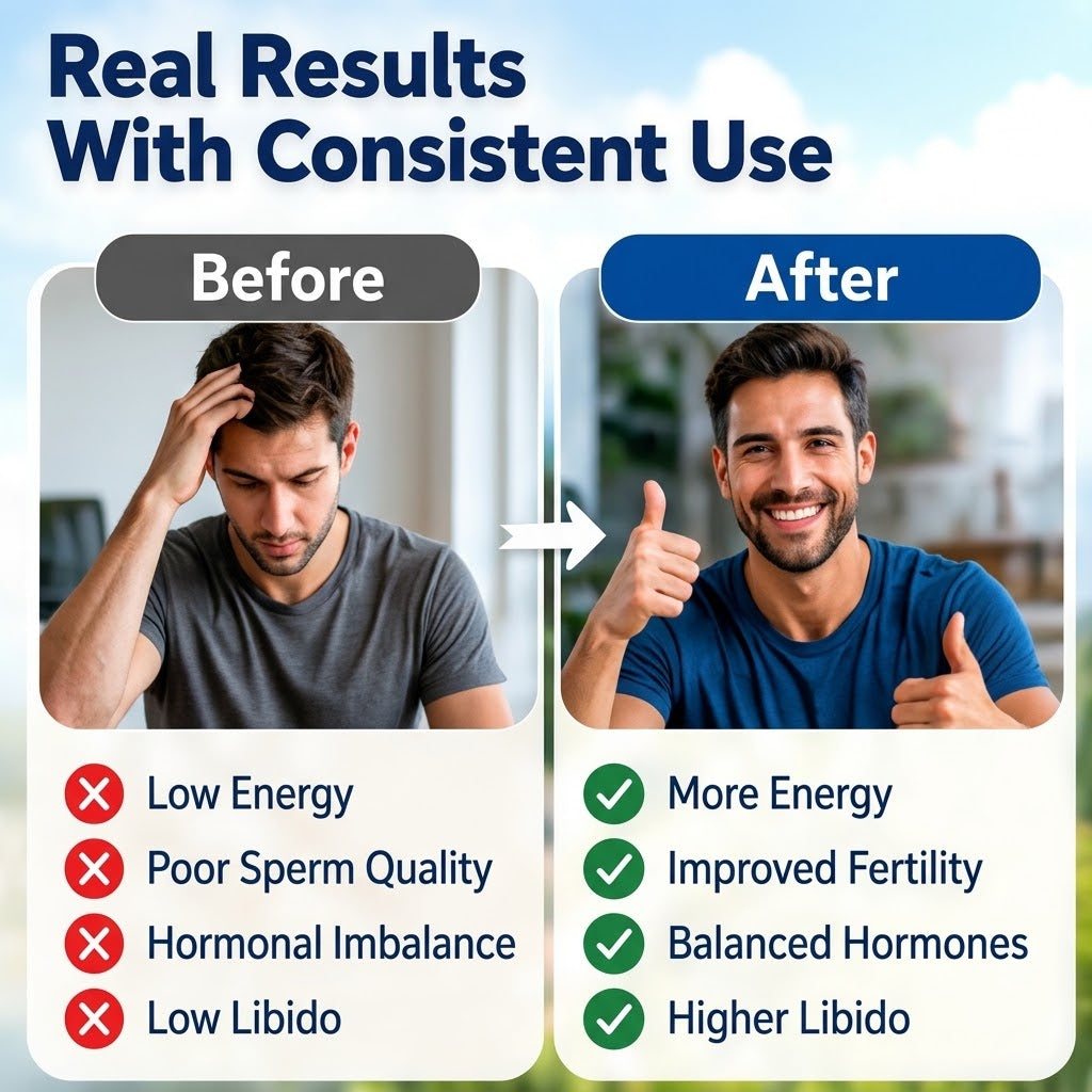 Men’s Fertility Support Supplement with Maca Root, CoQ10 & D-Aspartic Acid