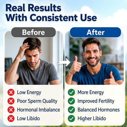 Men’s Fertility Support Supplement with Maca Root, CoQ10 & D-Aspartic Acid
