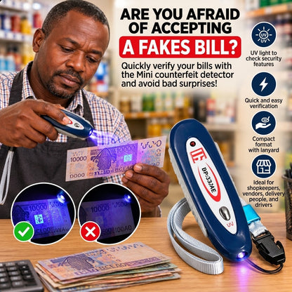2-in-1 Mini UV Money Detector – Counterfeit Note Checking Tool