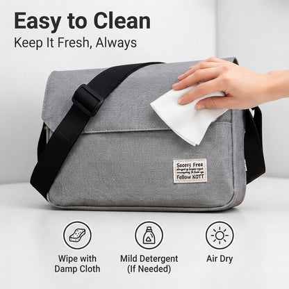 Nylon Crossbody Bag Lightweight Large-Capacity Travel Messenger Bag