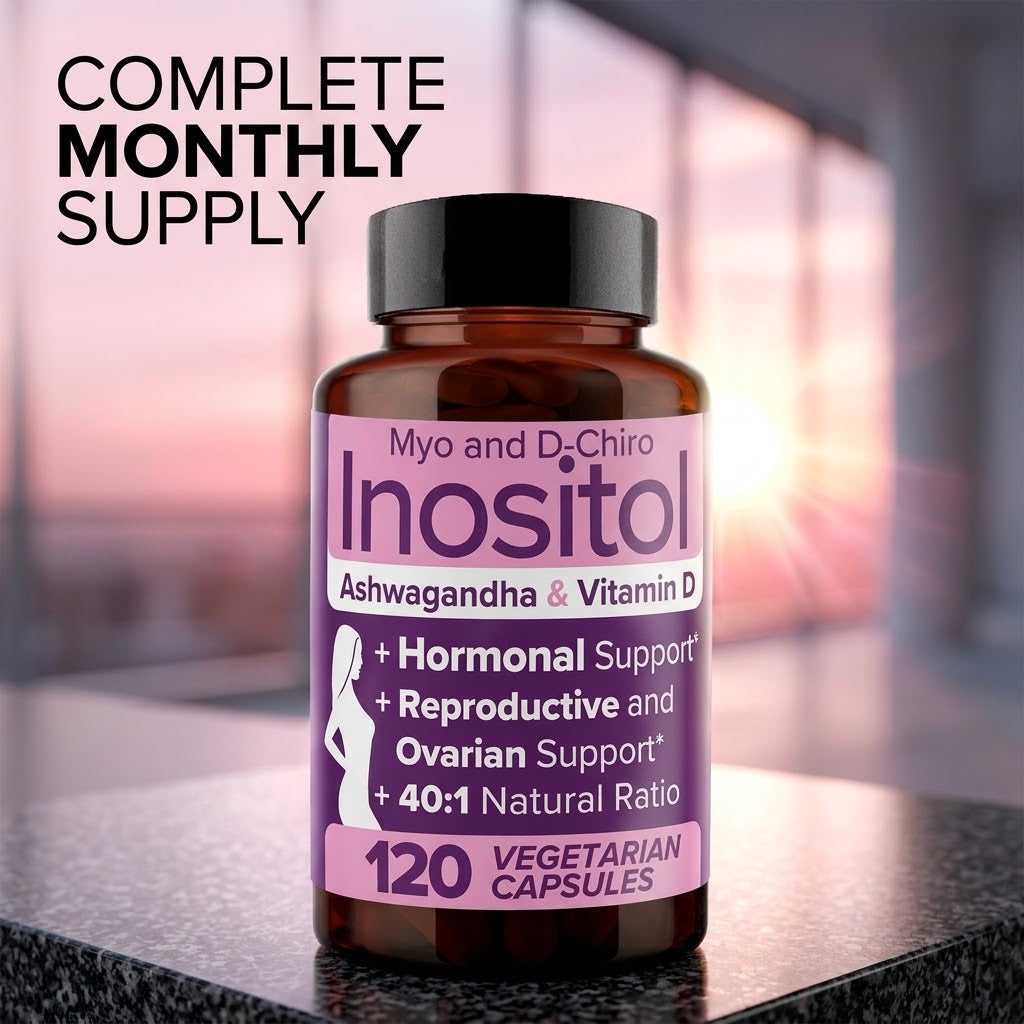Myo & D-Chiro Inositol with Ashwagandha and Vitamin D – Women's Wellness Capsules