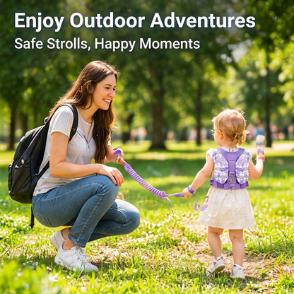 Child Safety Walking Bracelet – Anti-Lost Wrist Link for Travel