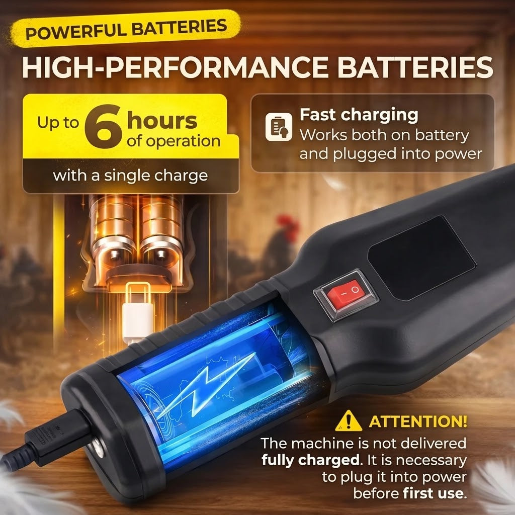 Rechargeable Poultry Electric Depilator – Automatic Feather Removal Tool