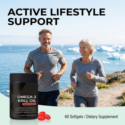 Krill Oil Softgels – Omega-3 EPA DHA with Astaxanthin