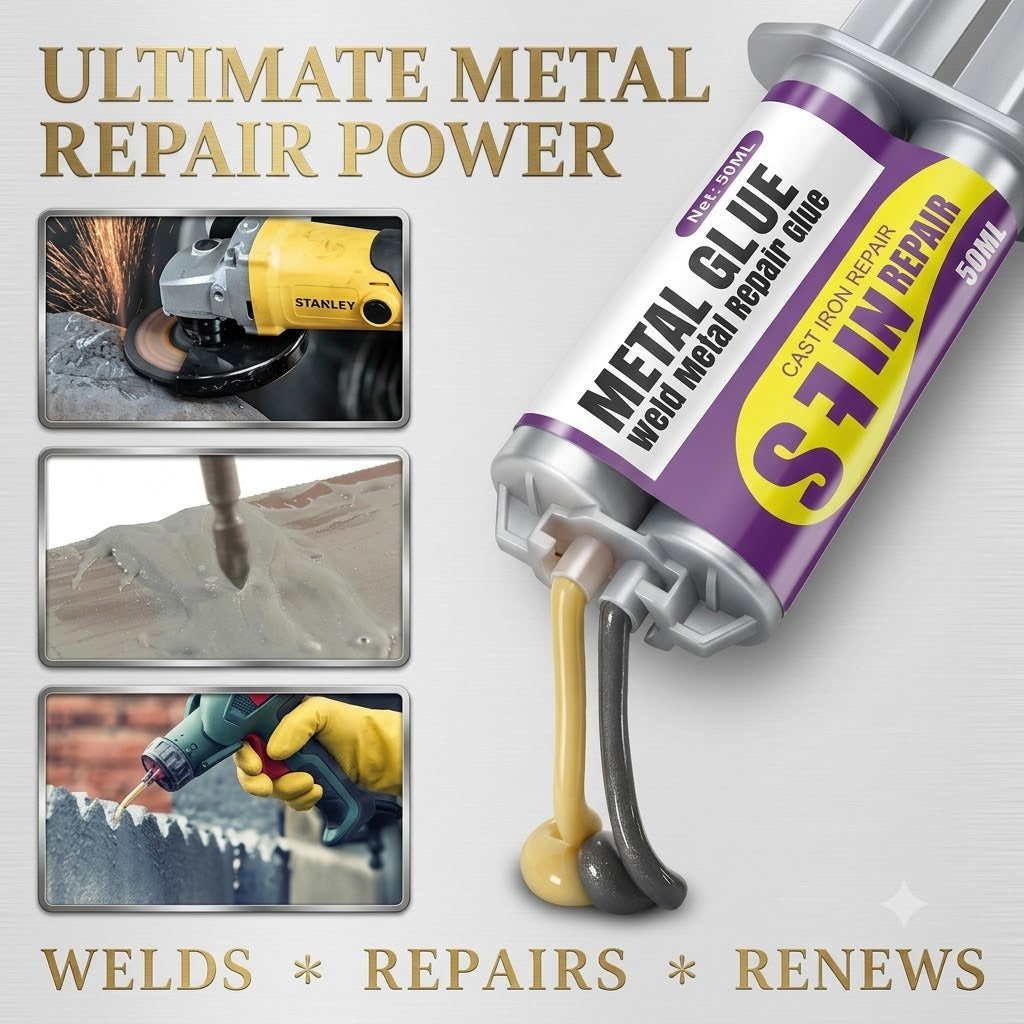Heavy-Duty Metal Repair Waterproof Adhesive for Cracks, Leaks